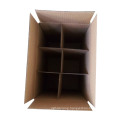 Free Sample 6 Packs Cardboard Wine Bottle Box with Inner Divider